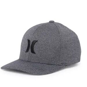 Hurley Unisex Icon Baseball Cap Sz Sm-Med Dk Grey Heather Textured Flex Fit NWT